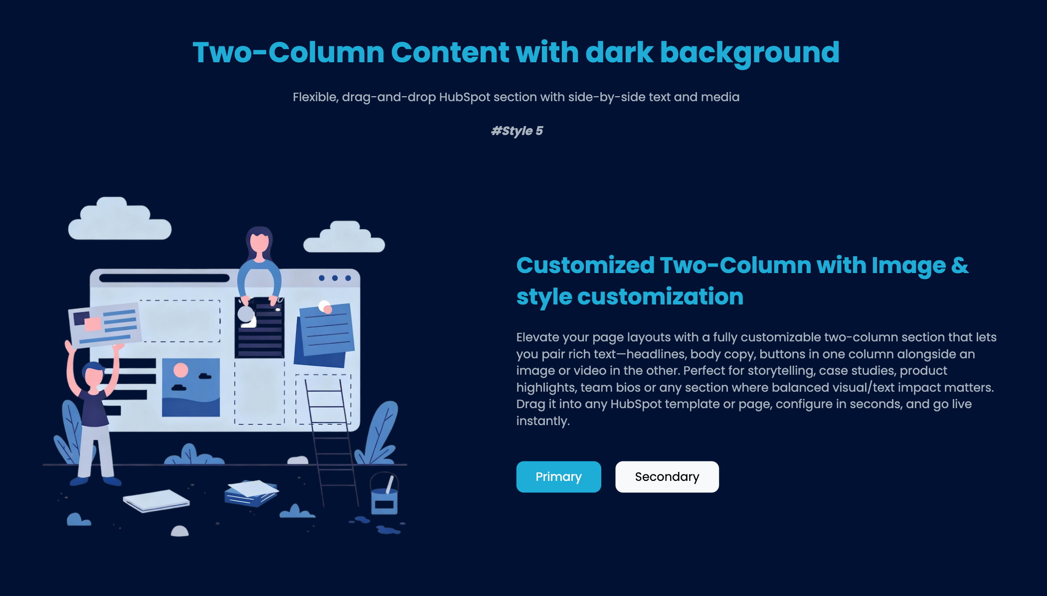 Customized Two-Column with Image